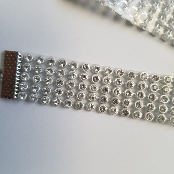 Rhinestone choker necklace - Picture 3 of 3